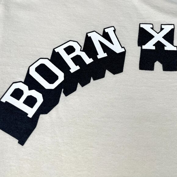 Born X Raised Blockbuster T Shirt Cream Mens L Streetwear Skate Exclusive Crew - Picture 7 of 10